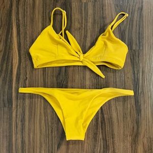 Faithfull the Brand Triangle Bikini in Marigold S